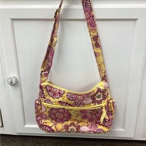Vera Bradley Yellow and Pink Floral Shoulder Bag